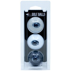 3 pack golf balls (gray, white, navy) with Penn State Athletic Logo